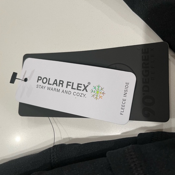 NWT 90 Degrees by Reflex POLARLUX FLEECE LINED HIGH WAIST LEGGING Black M - Picture 4 of 5